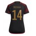 Tanie Strój piłkarski Niemcy Jamal Musiala #14 Koszulka Wyjazdowej dla damskie MŚ 2022 Krótkie Rękawy